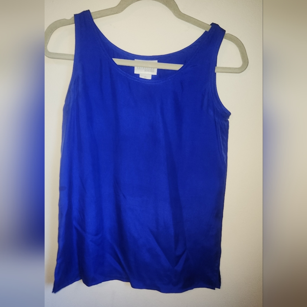 Vintage Nordstrom Petite Focus Silk Sleeveless Top, Women's Size XS-P